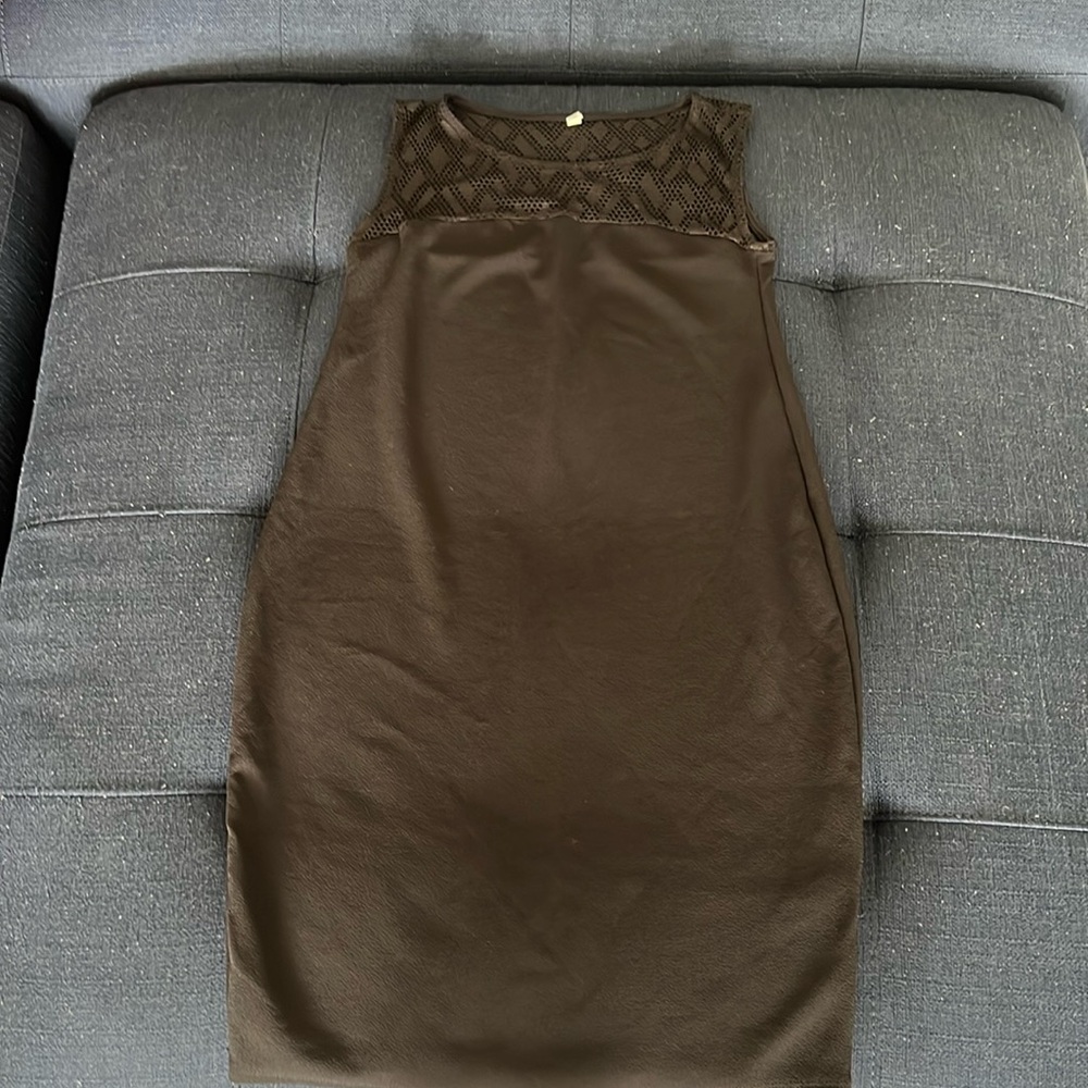 Pink Blush Maternity Black Dress/Cover-up, small